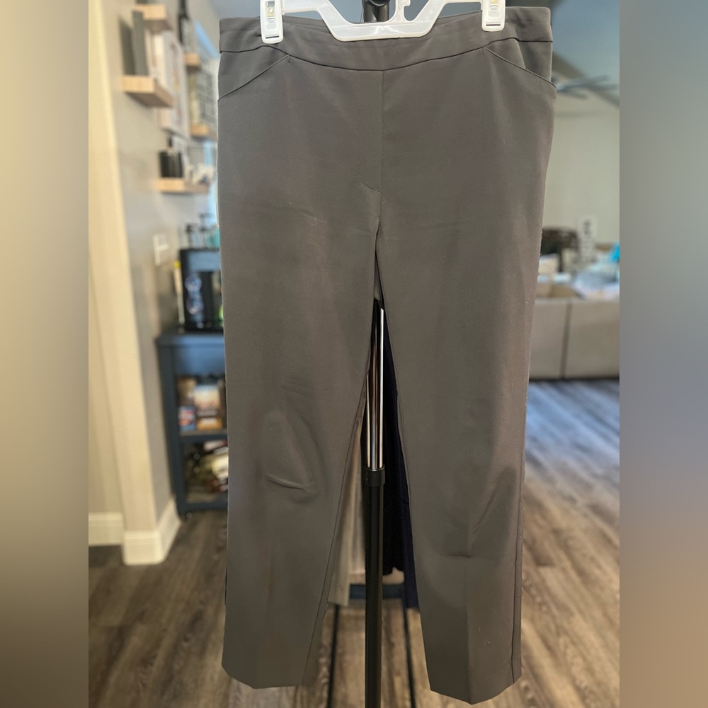 Gray Crop Dress Pants